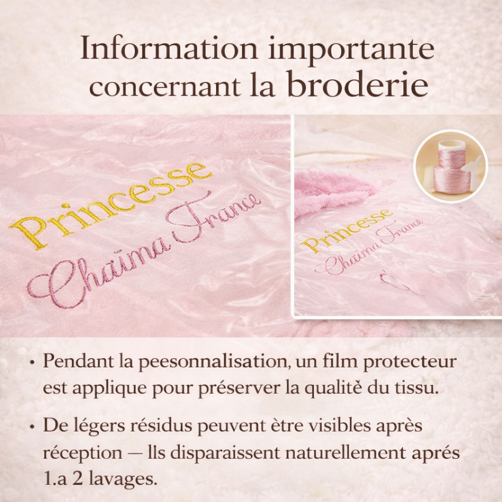 Couverture personnalisée Douce mémoire -souvenir doux et unique.