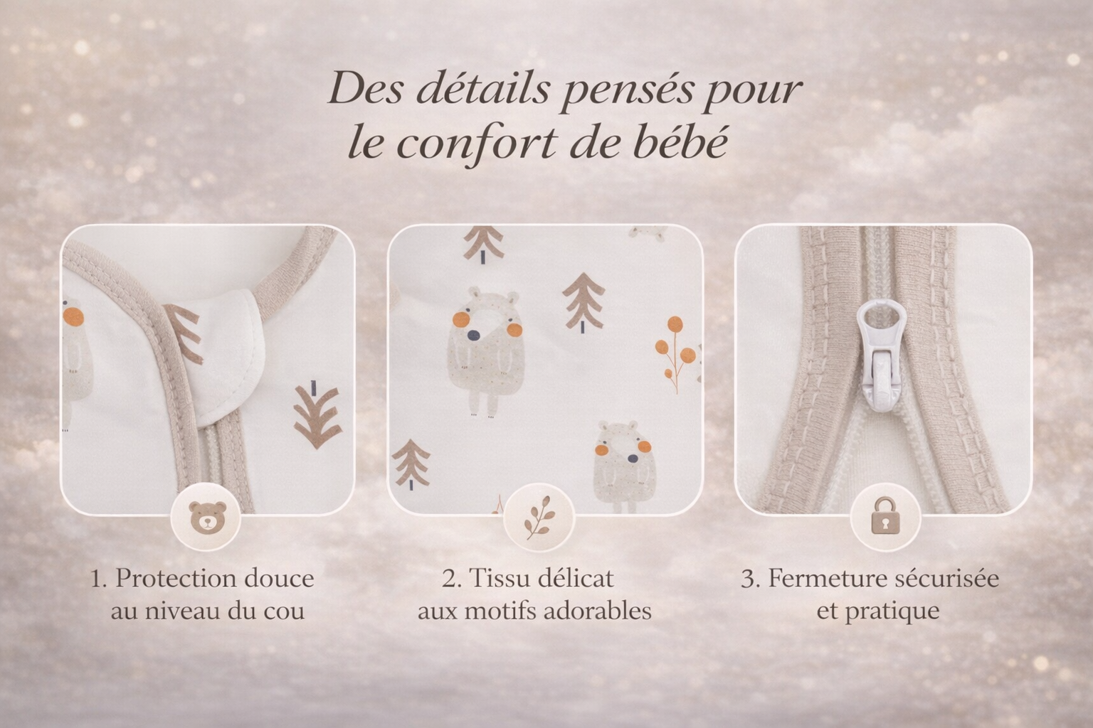 Gigoteuse pour bébé de 3 à 18 mois, légère et idéale.