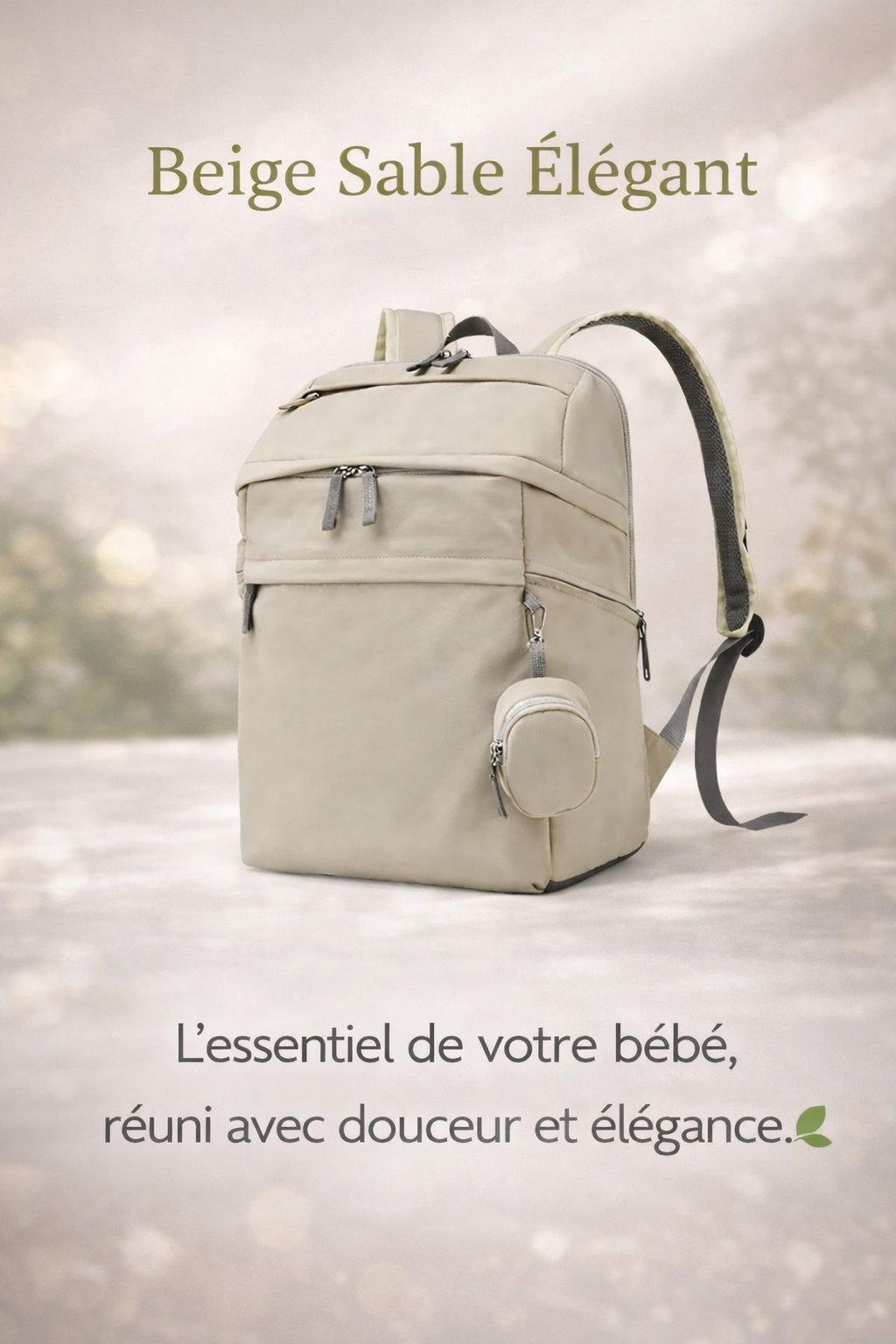 Sac à langer personnalisé style school bag Douce mémoire.