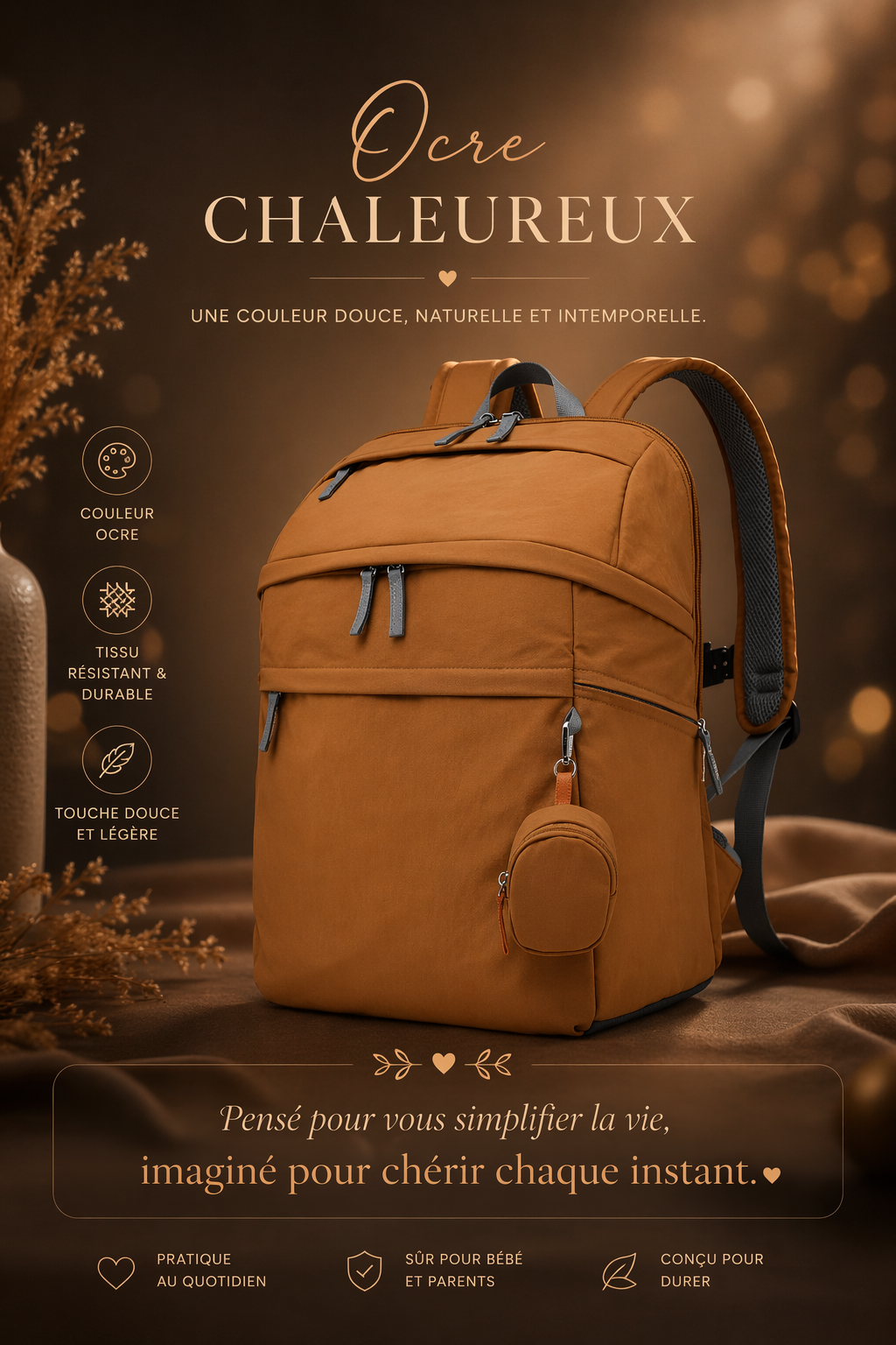 Sac à langer personnalisé style school bag Douce mémoire.