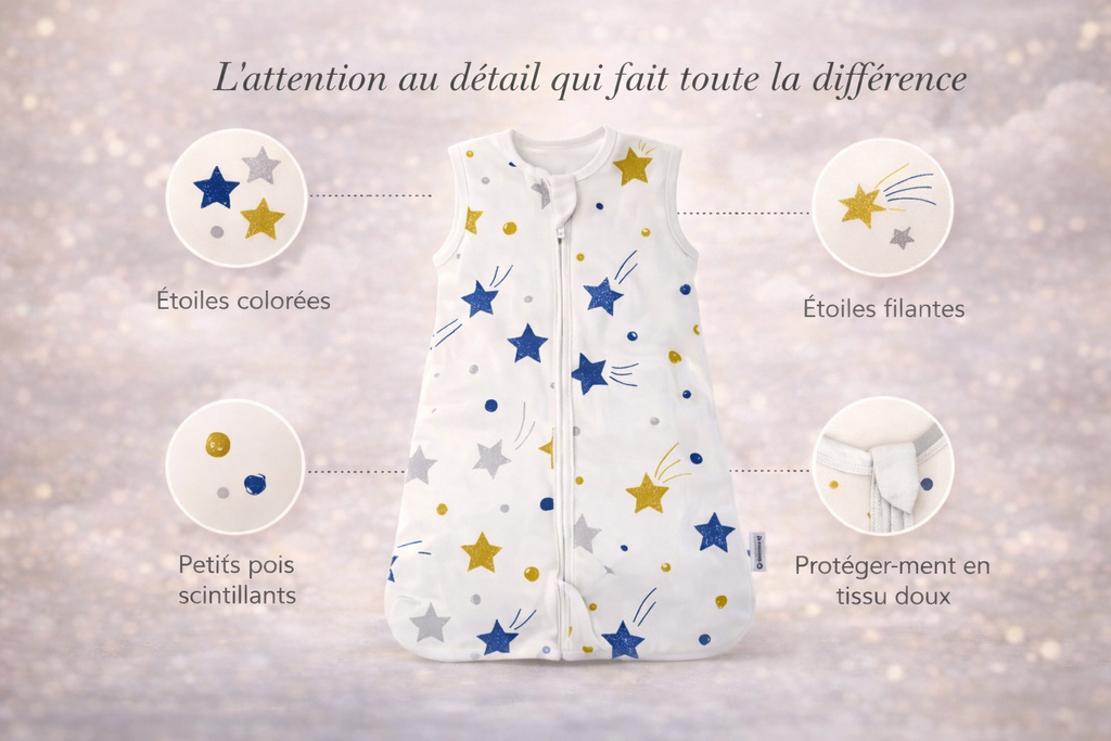 Gigoteuse pour bébé de 3 à 18 mois, légère et idéale.