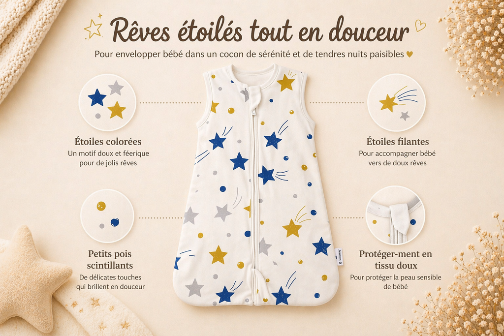 Gigoteuse pour bébé de 3 à 18 mois, légère et idéale.