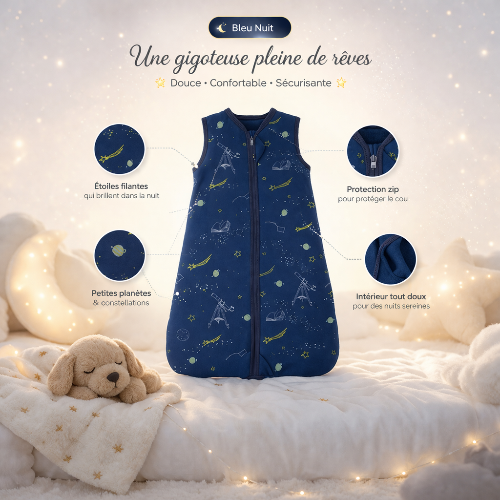 Gigoteuse pour bébé de 3 à 18 mois, légère et idéale.