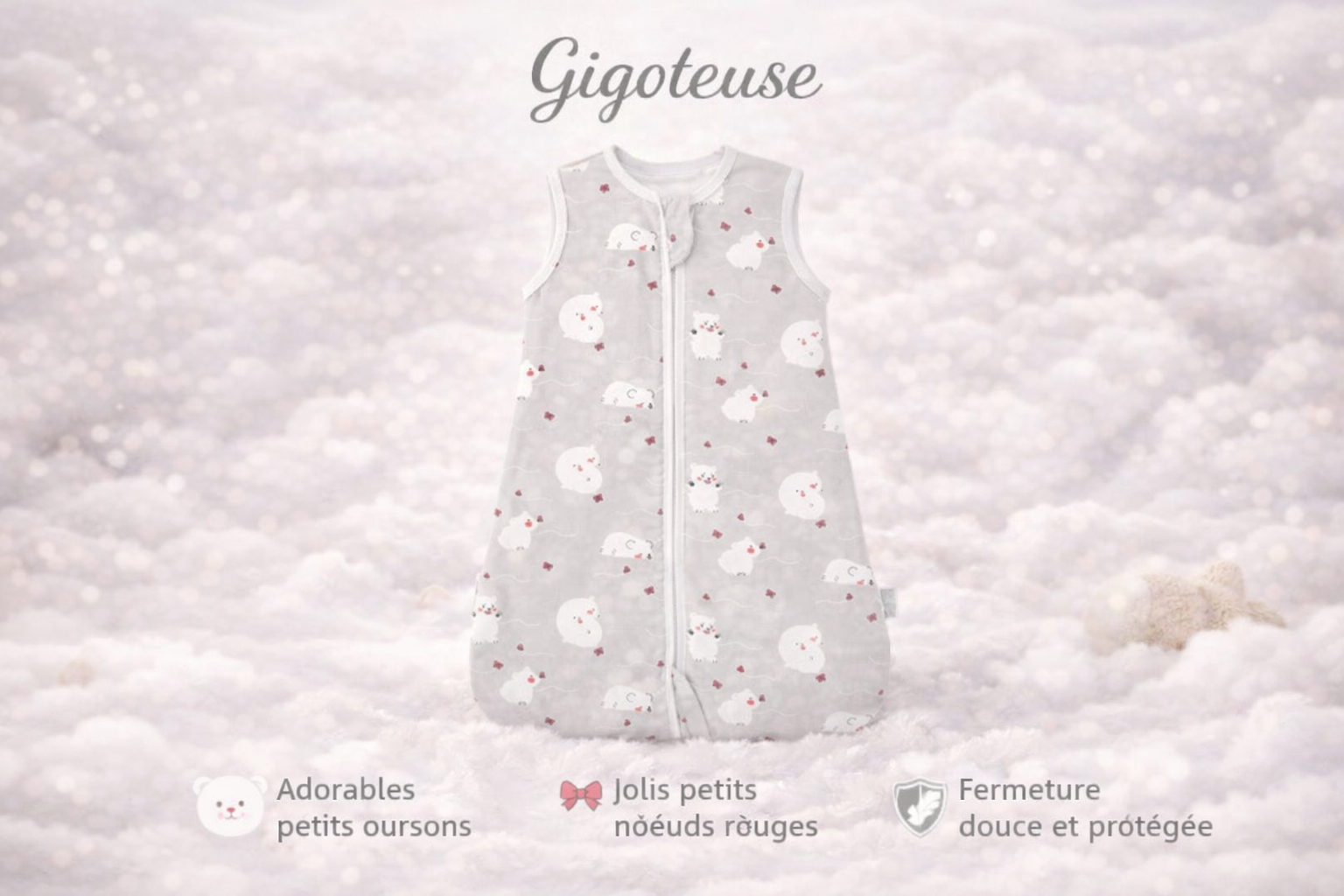 Gigoteuse pour bébé de 3 à 18 mois, légère et idéale.