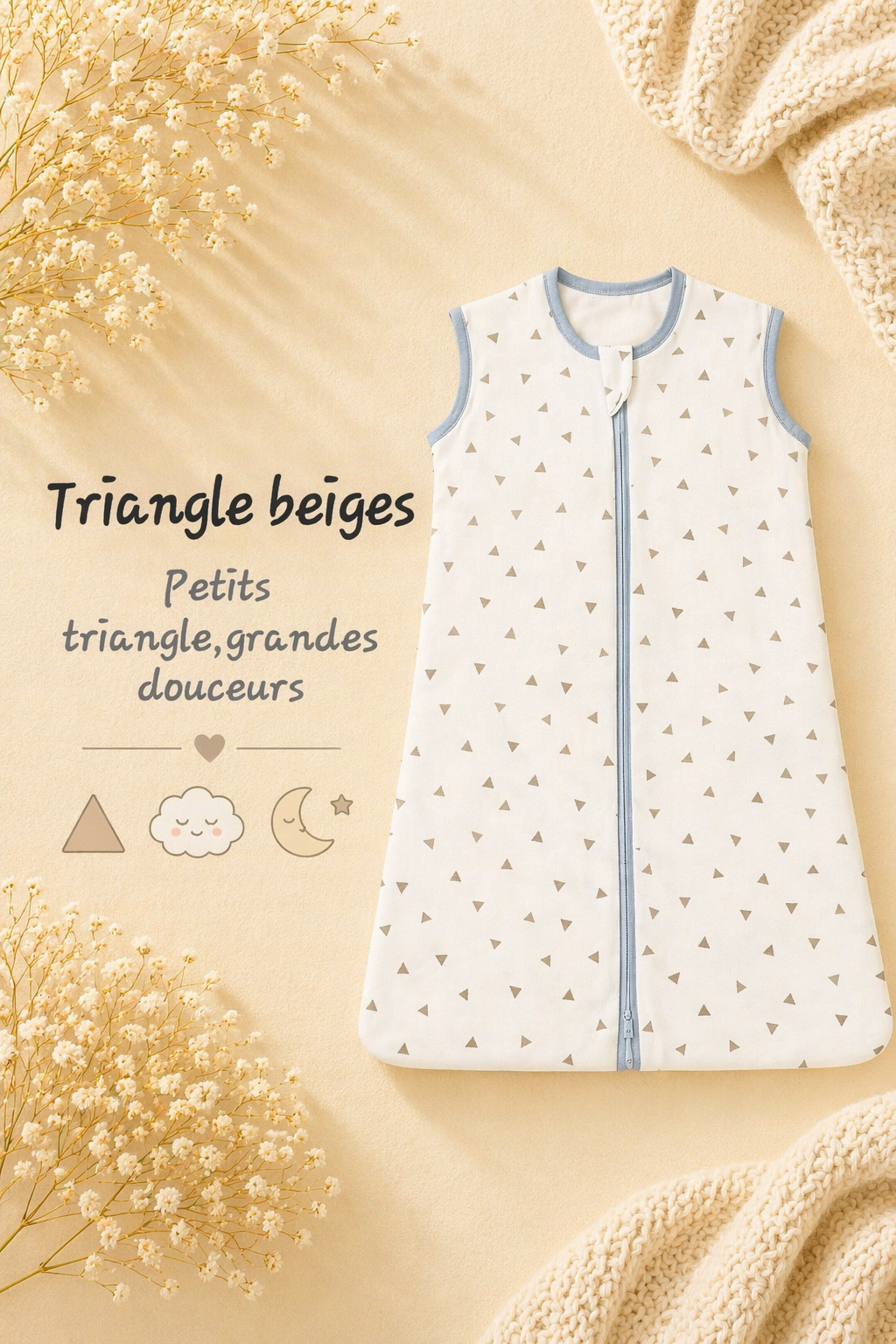 Gigoteuse enveloppante assortie, pensée avec douceur pour votre bébé.